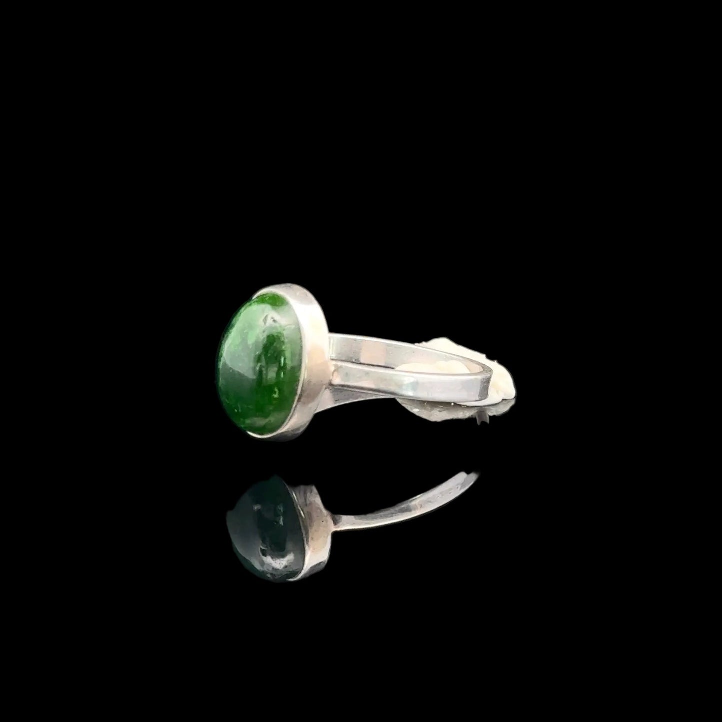 Chrome Diopside Ring, Size 17, Weight 11 g, Stone Size 9 × 11 mm, 925 Sterling Silver