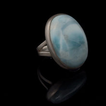 Lejupielādēt attēlu galerijas skatītājā, Larimar gredzens, 16,5 izmērs, 925 sudrabs
