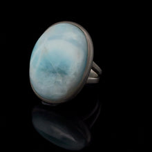 Lejupielādēt attēlu galerijas skatītājā, Larimar gredzens, 16,5 izmērs, 925 sudrabs