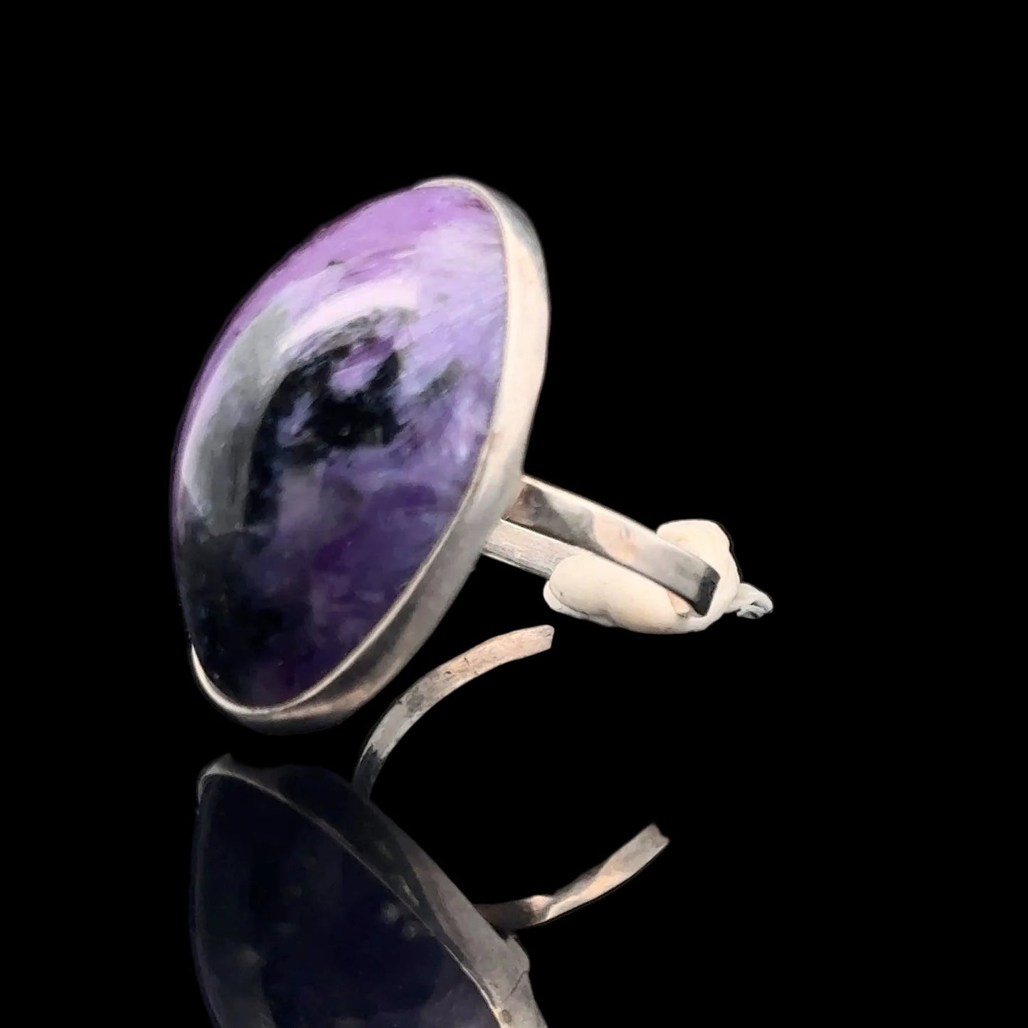 Charoite Ring Silver 925 Natural Gemstone 40.1 g