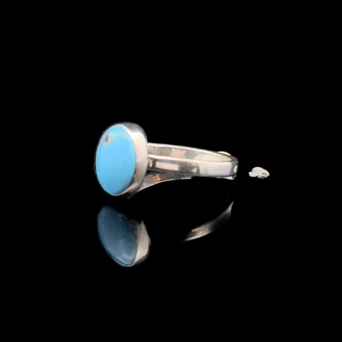 Turquoise Ring Silver 925 Natural Gemstone Size 17 3 g