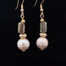 Load image into Gallery viewer, Earrings Pearl: 925 silver 14k gold plated