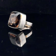 Load image into Gallery viewer, Smoky Quartz Ring 18×18 mm Size 19.5 13.1 g Silver 925