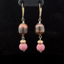 Lejupielādēt attēlu galerijas skatītājā, Pērļu un rozā koraļļu 14k zelta pārklājums