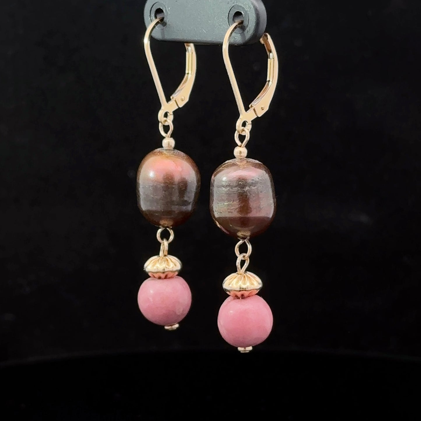 Pearl Earrings Silver 925 14K Gold Plated