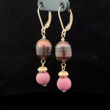 Lejupielādēt attēlu galerijas skatītājā, Pērļu un rozā koraļļu 14k zelta pārklājums