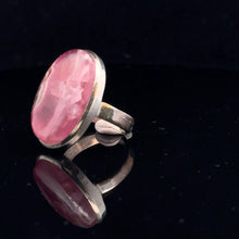 Load image into Gallery viewer, Rhodochrosite Ring Silver 925 Size 21 side