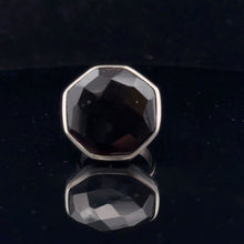 Load image into Gallery viewer, Onyx Ring Silver 925 Size 18 front