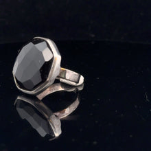 Load image into Gallery viewer, Onyx Ring Silver 925 Size 18 side