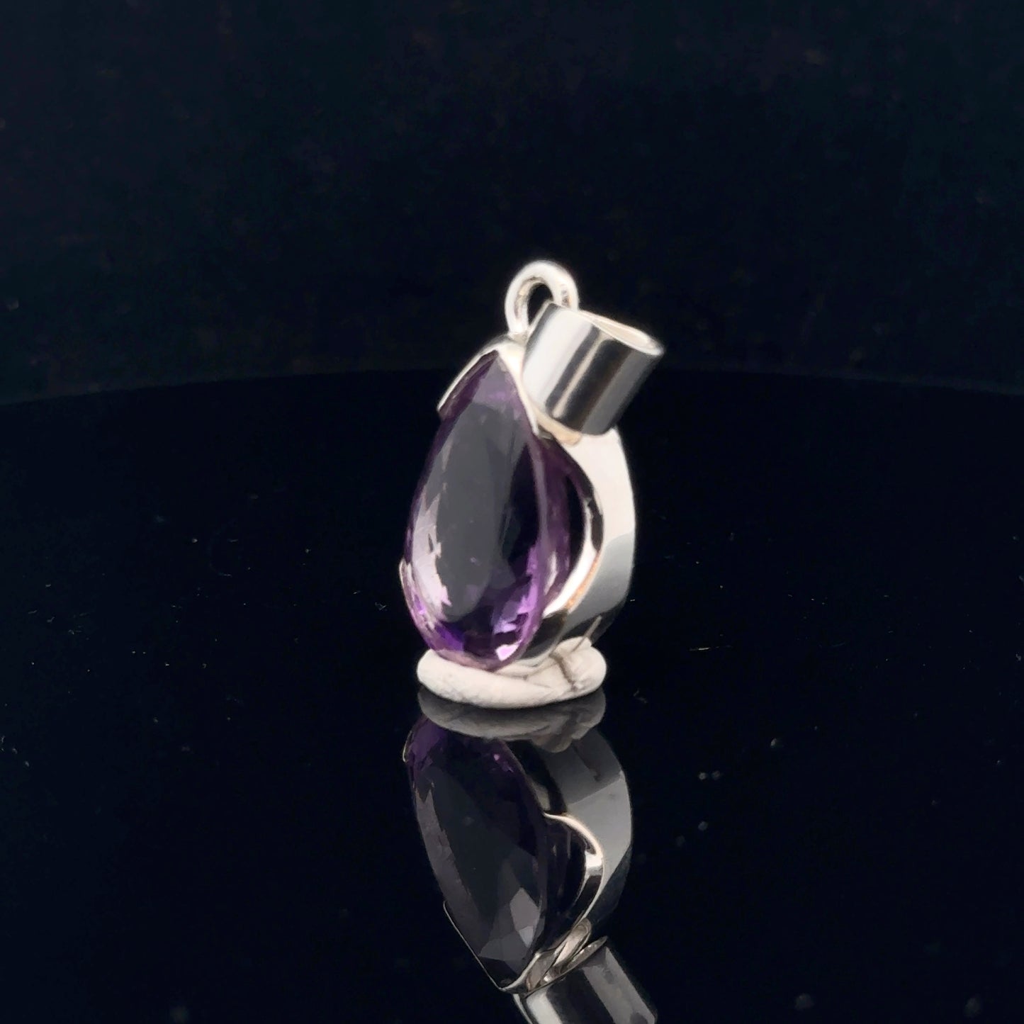 Amethyst Pendant Silver 925 33 mm