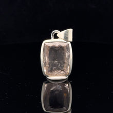 Load image into Gallery viewer, Morganite Pendant Silver 925 32 mm