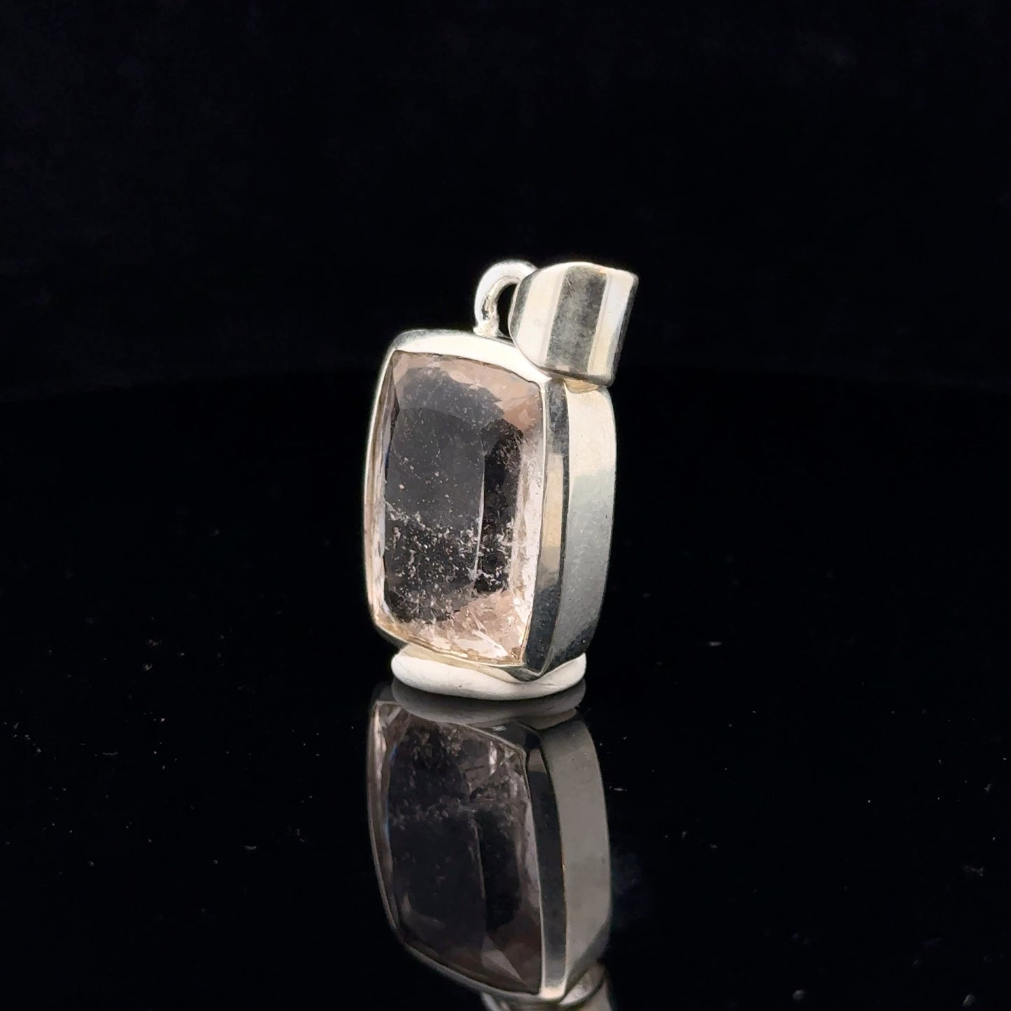 Morganite Pendant Silver 925 32 mm