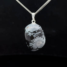 Load image into Gallery viewer, Snowflake Obsidian Pendant 10 mm