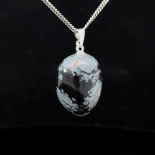 Load image into Gallery viewer, Snowflake Obsidian Pendant 10 mm