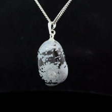 Load image into Gallery viewer, Snowflake Obsidian Pendant 10 mm