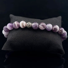 Lejupielādēt attēlu galerijas skatītājā, Ametista rokassprādze 10mm, 23 krelles