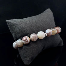 Lejupielādēt attēlu galerijas skatītājā, Ahāta rokassprādze (Botsvāna), 10mm, 18 krelles