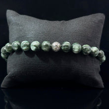Load image into Gallery viewer, Bracelet Seraphinite 8mm 25 beads