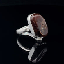 Lejupielādēt attēlu galerijas skatītājā, Gredzens Uguns Ahāts, 15. izmērs: sudrabs 925