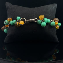 Загрузить изображение в средство просмотра галереи, Chrysoprase Amber Bracelet Silver 925