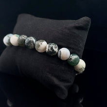Load image into Gallery viewer, Bracelet Moss Agate 8mm 20 beads