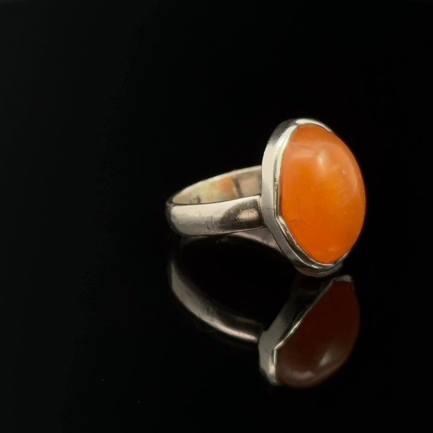 Carnelian Ring Silver 925 Size 16