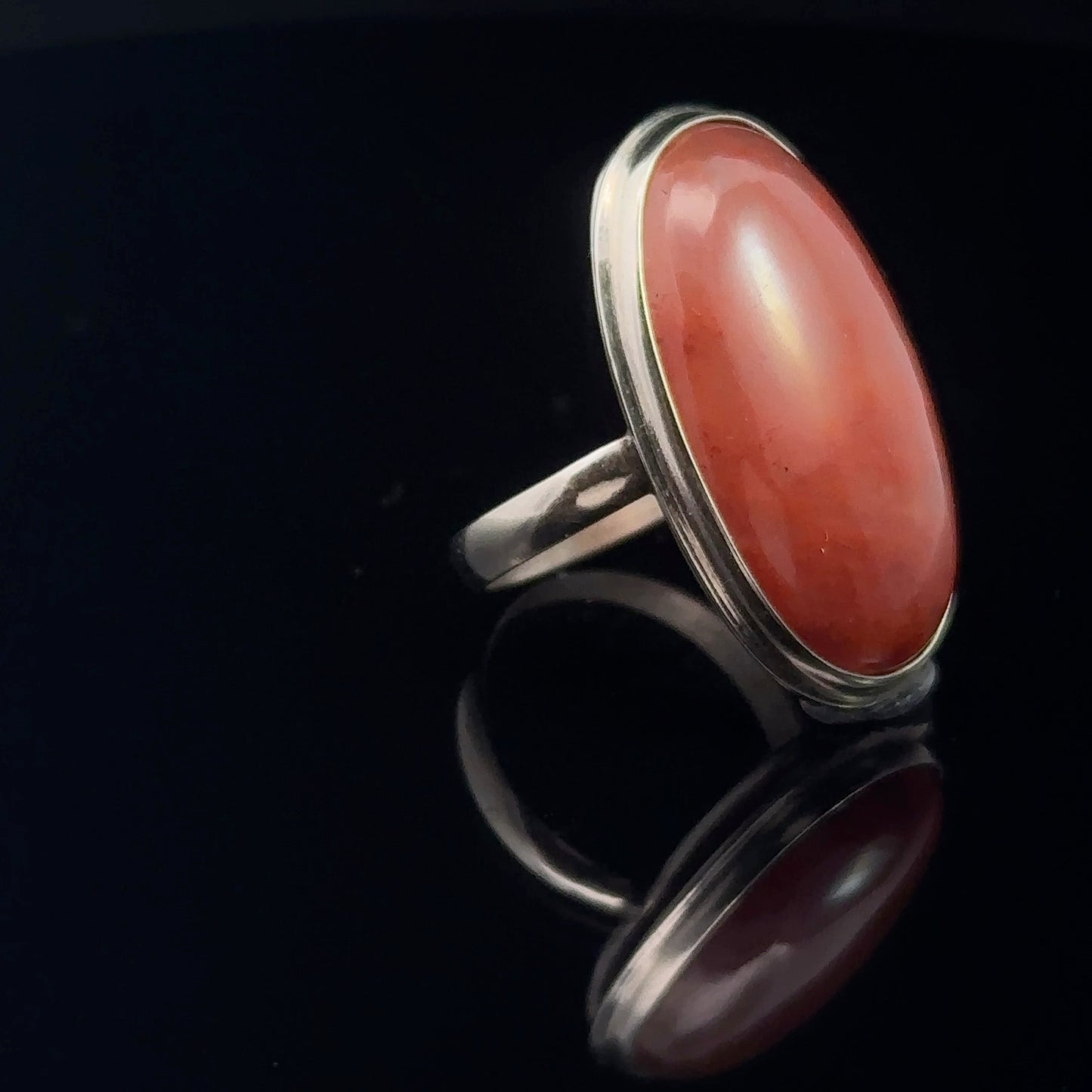 Carnelian Ring Silver 925 Size 16