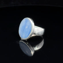 Load image into Gallery viewer, Kyanite ring, size 16.5; 925 sterling silver