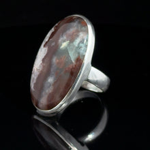 Load image into Gallery viewer, Agate ring, size 18; 925 sterling silver