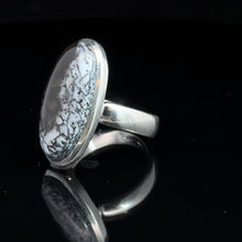 Load image into Gallery viewer, Merlenite Agate ring size 19.5; silver 925