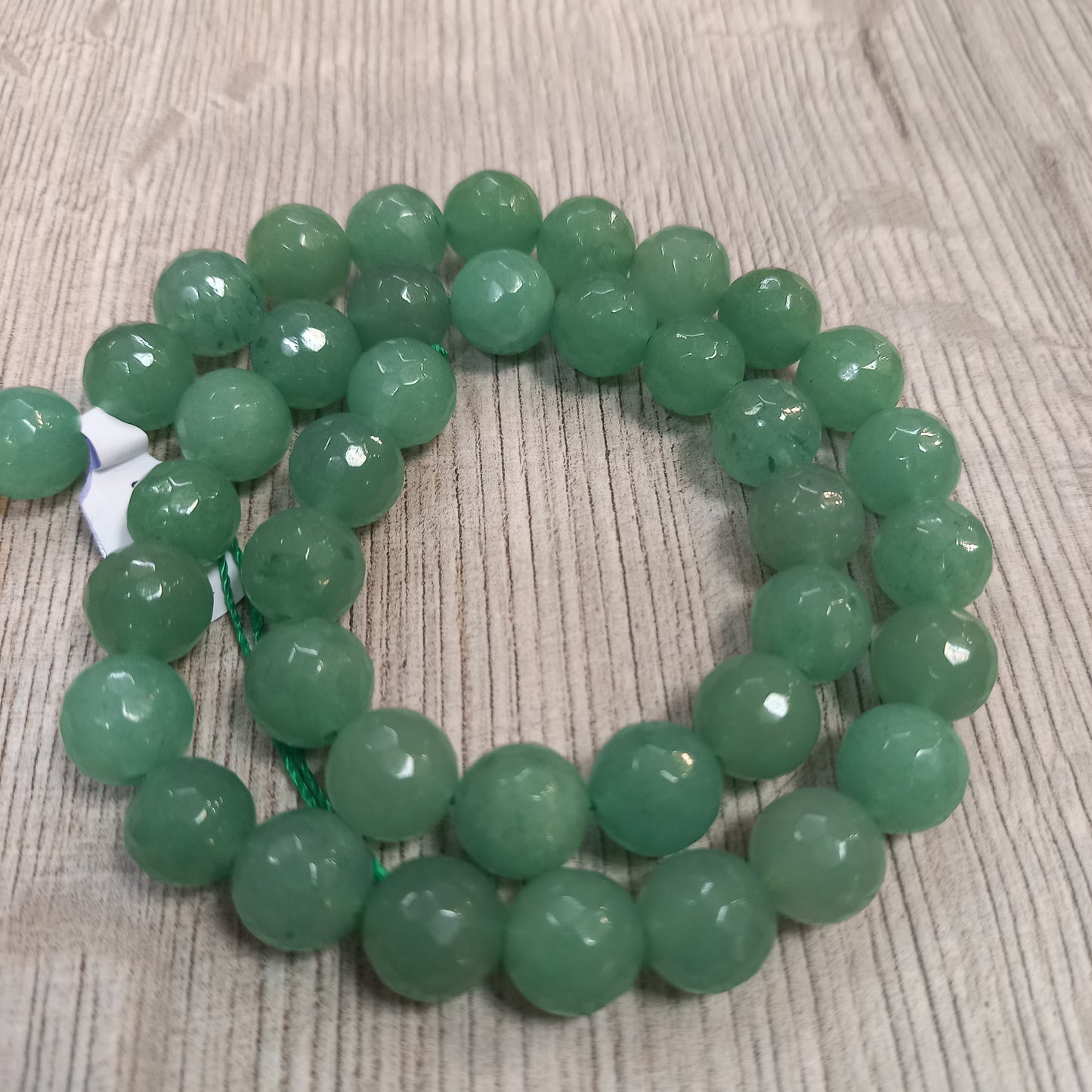 Aventurine faceted beads 10mm, 40 pcs.