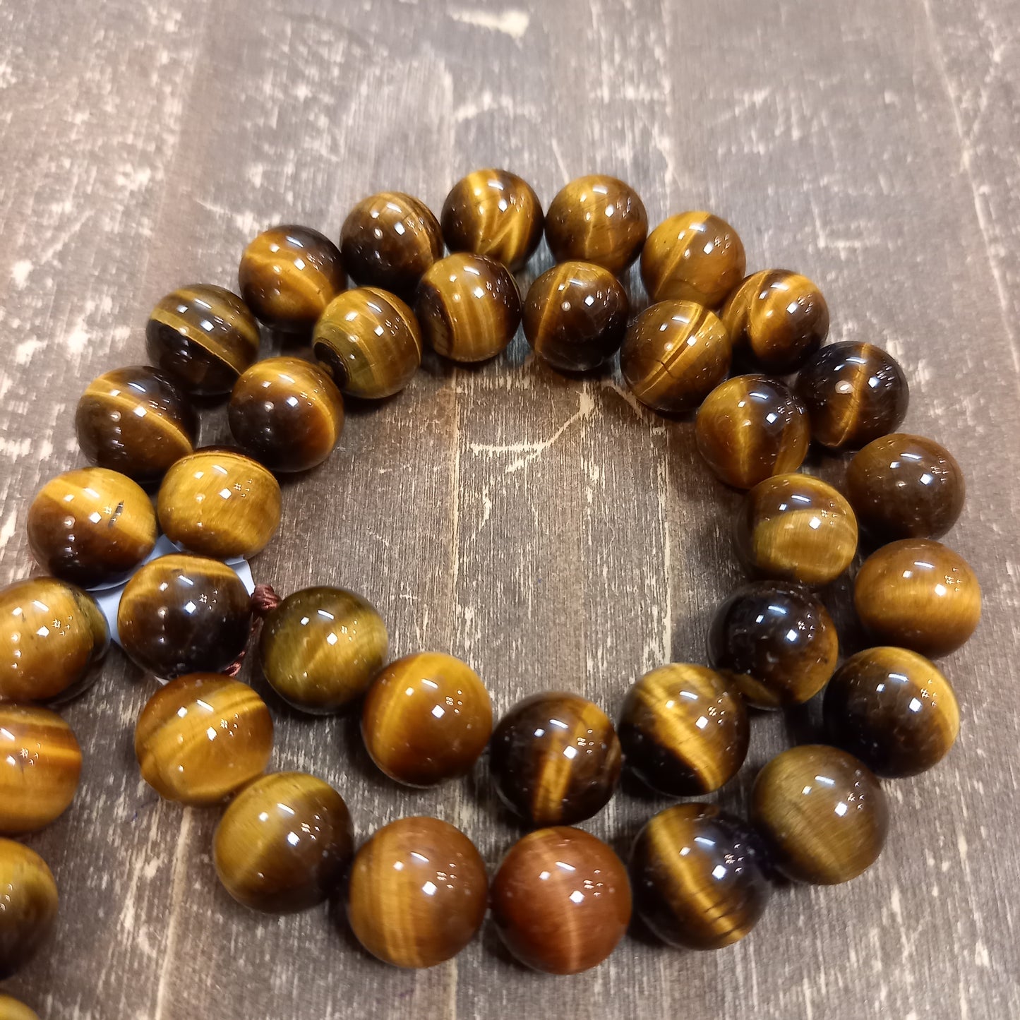 Natural tiger eye ring Silver 925 size 18