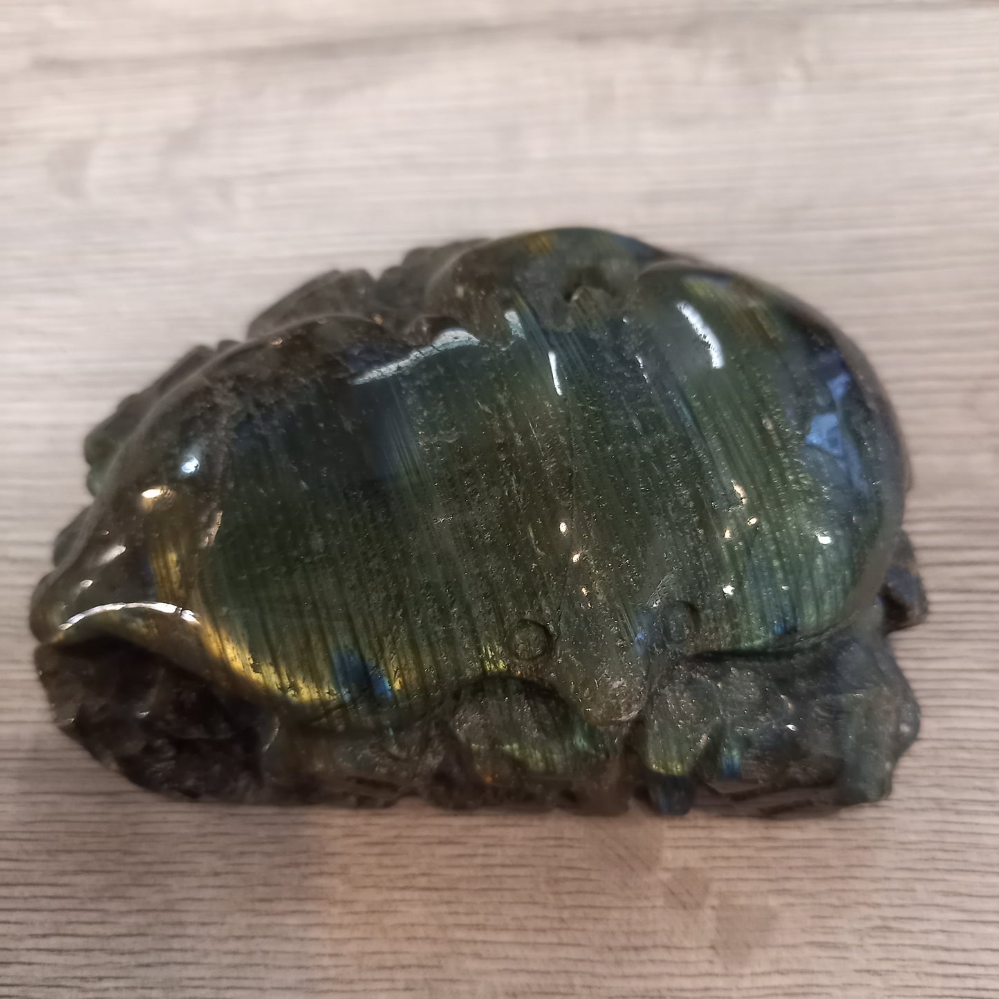 Labradorīta raia, 390 g, 10x7 cm