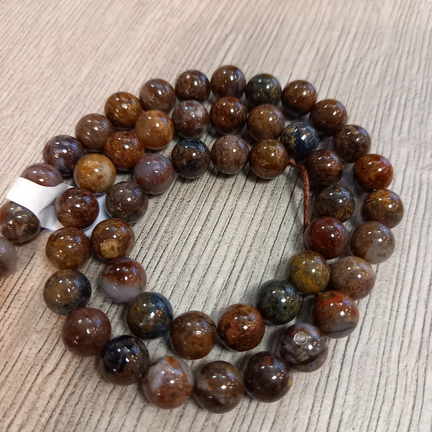 Pietersite beads 8mm, 49 pcs.