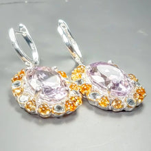 Lejupielādēt attēlu galerijas skatītājā, Ametista auskari 51x23x14; 925 sudrabs