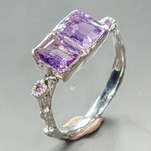 Load image into Gallery viewer, Amethyst ring, 2.4 grams, size 17; 925 silver