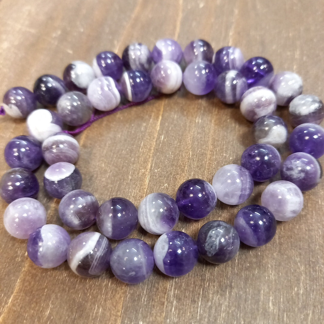 Amethyst Beads – 10 mm, 40 Pieces