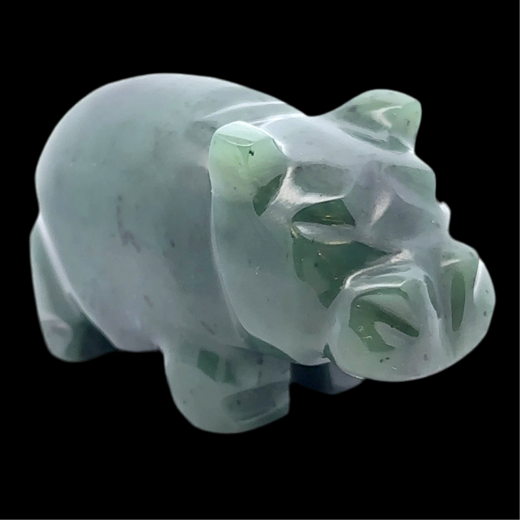 Nīlzirgs Nefrītā (Sayan), 7,5 cm, 190 grami