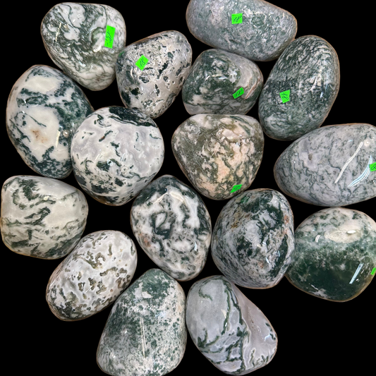 Moss Agate Processed Mineral 250-320 g 7 x 5 cm XXXL