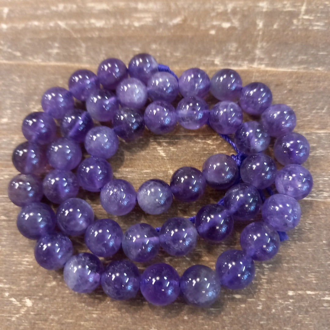 Amethyst Beads – 8 mm, 46 Pieces