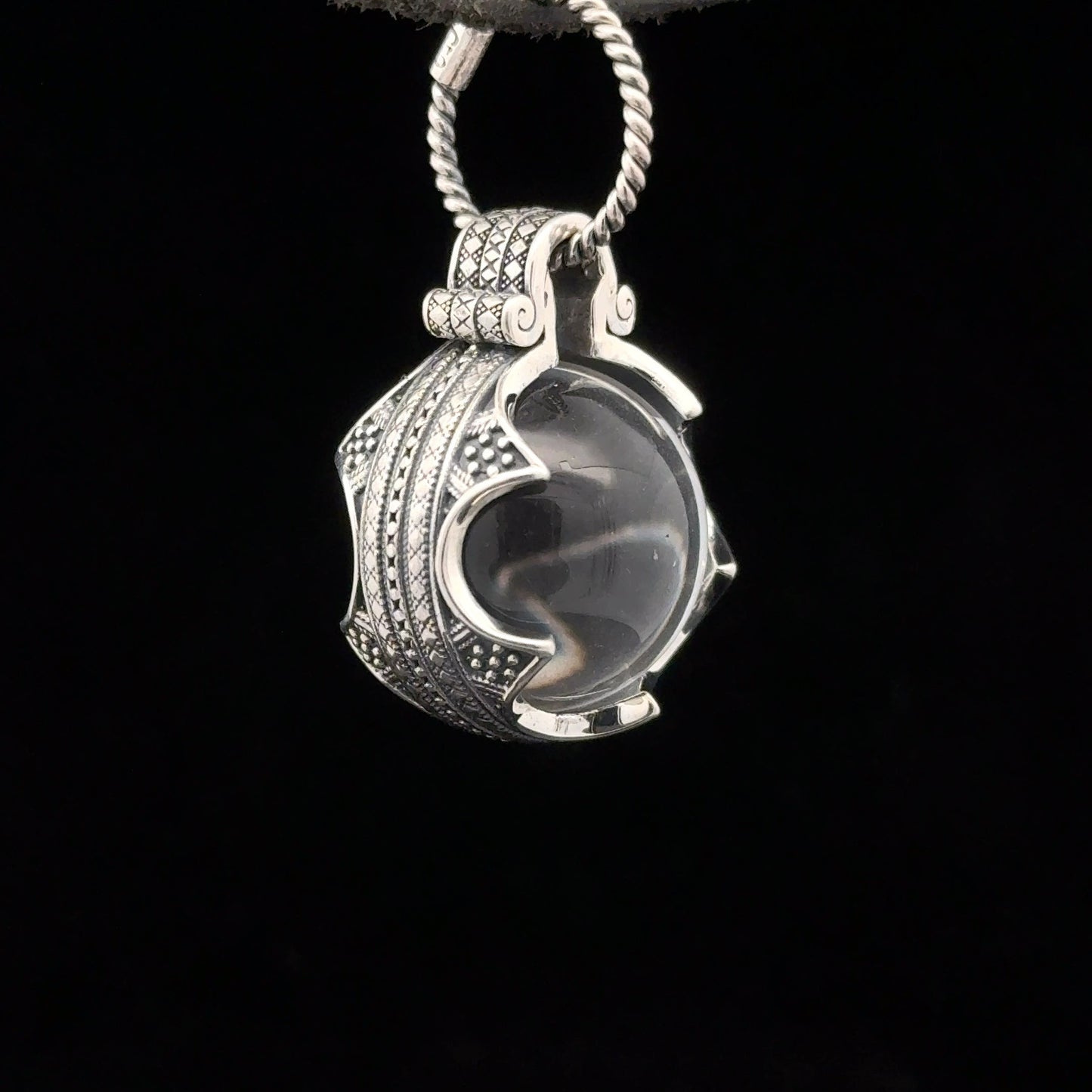 Lemurian Quartz Pendant FROJE Silver 925 16 mm
