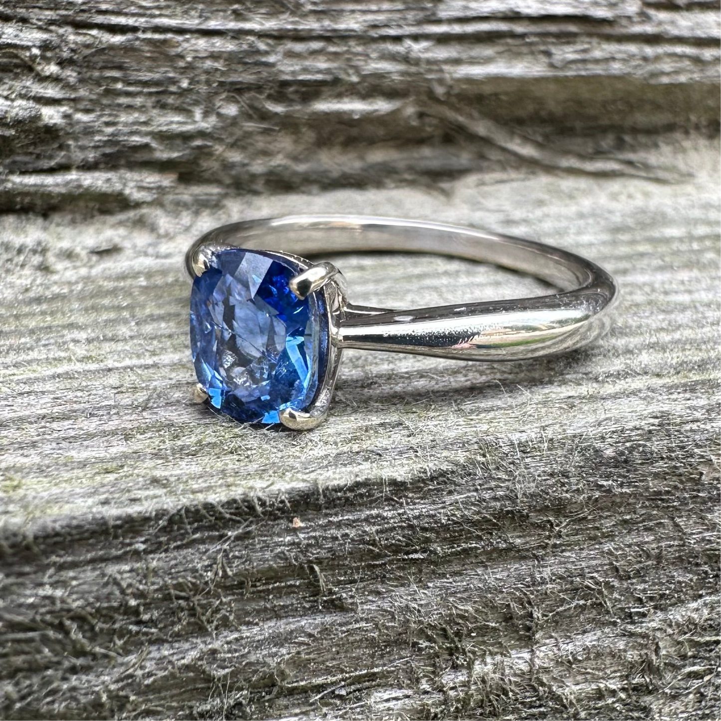 Sapphire Ring Gold 585 Size 16.5 1.1 ct
