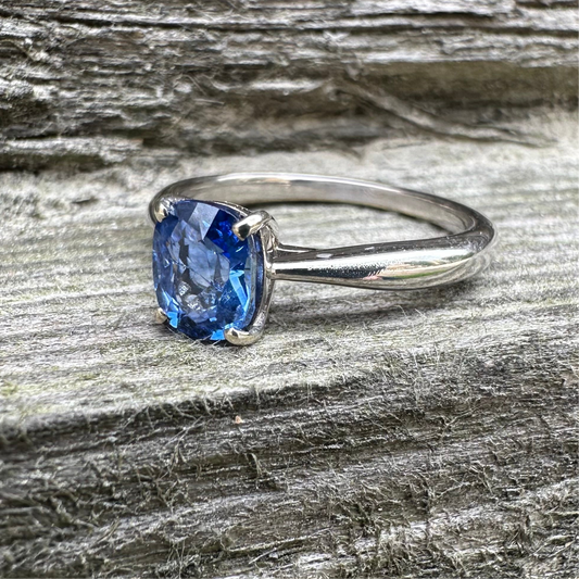 Sapphire Ring Gold 585 Size 16.5 1.1 ct