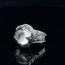 Load image into Gallery viewer, Limurian Quartz Ring FROJE, size 16: 925 sterling silver

