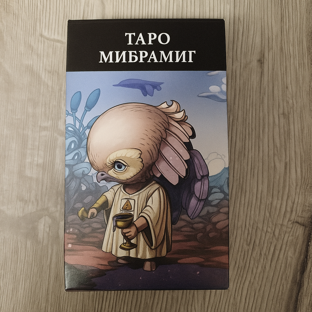 Back of Tarot of Mibramig Tarot Encyclopedia Avalon/Hachette deck