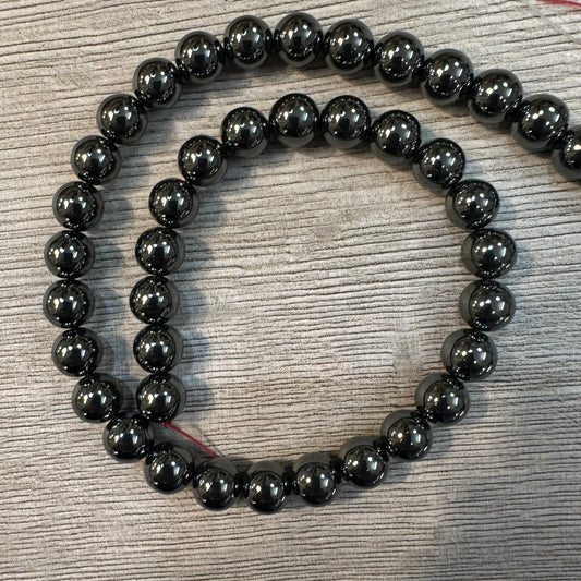 Hematite beads 10 mm 43 beads