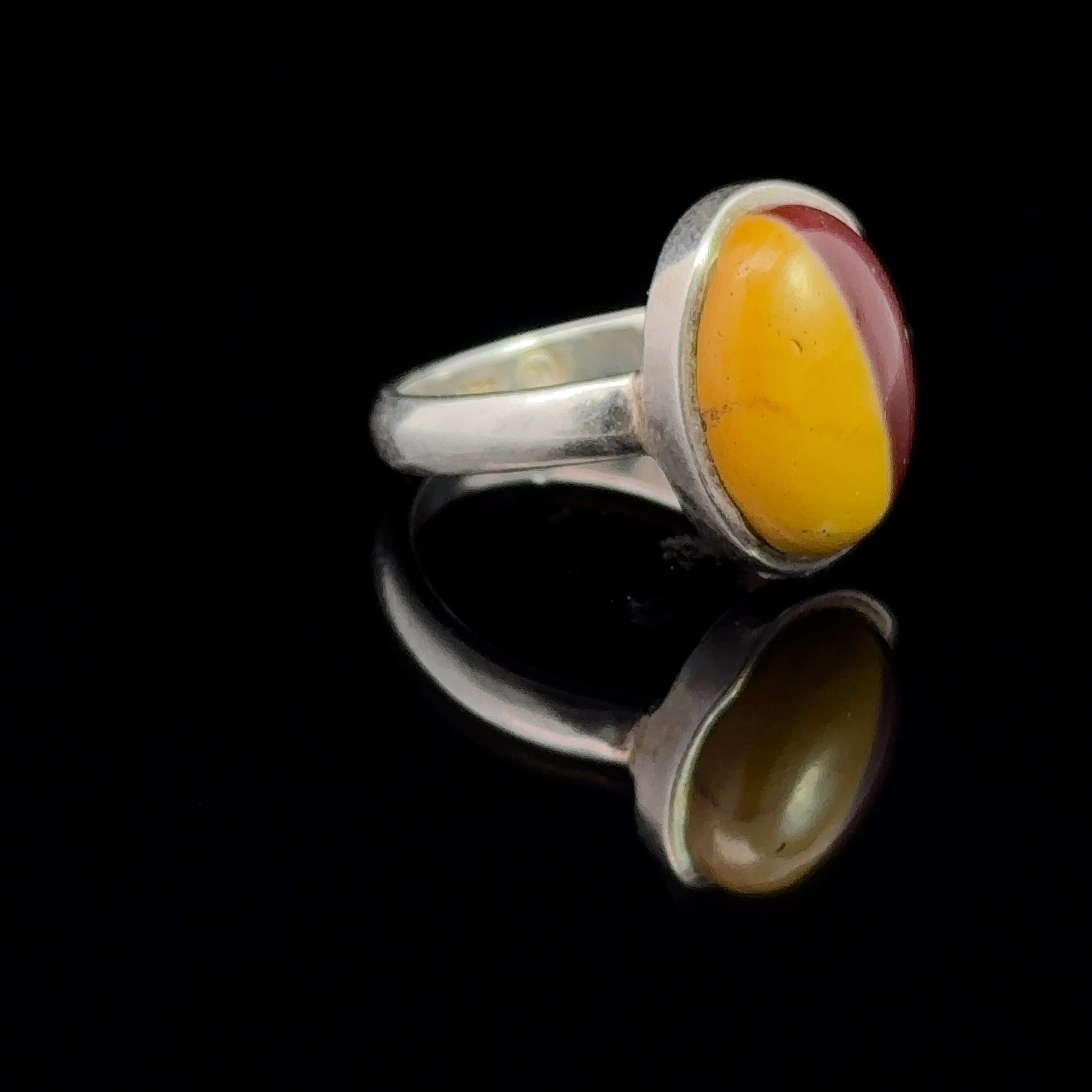 Jasper Ring Silver 925 Size 16