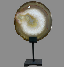 Load image into Gallery viewer, Agate cut; on a tripod; Brazil; cut size 16 by 17 cm
