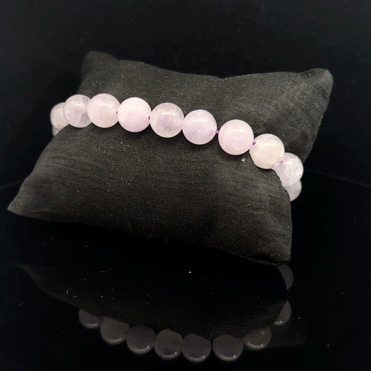 Lavender Quartz Bracelet, 10mm, 19 Beads