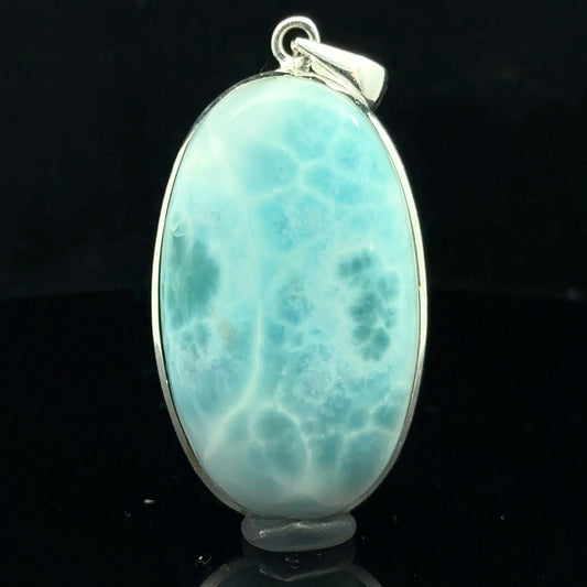 Larimar pendant 17 gr, 5.5 cm; silver 925
